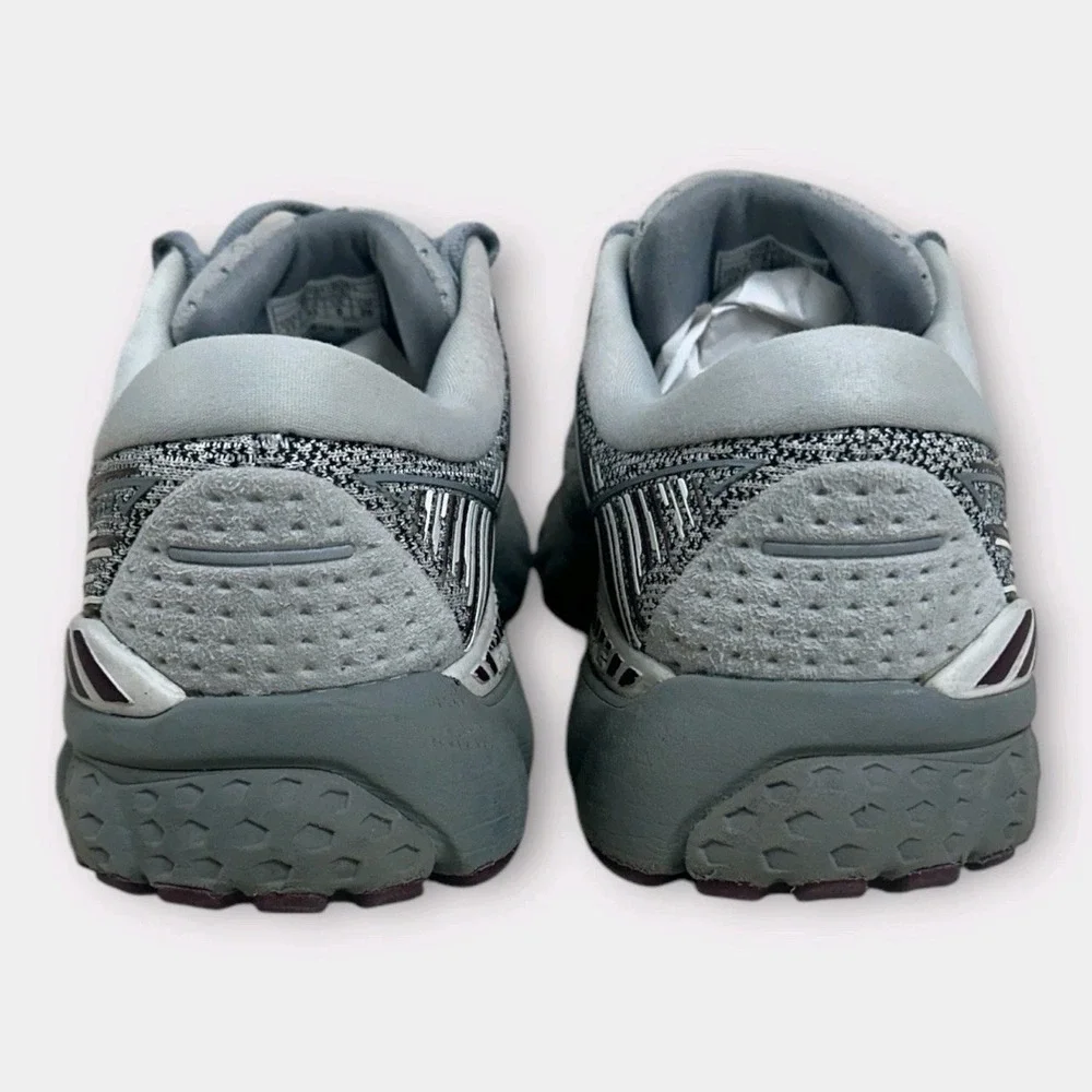 Brooks Womens Adrenaline GTS 19 Road Running Tennis Shoes Size 11 Gray Purple - Picture 6 of 9